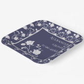 Teller für Navy-Rose-Polterabend (Gewinkelt)