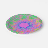 Teller für Neon Rainbow Sunburst Paper (Schrägansicht)