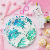 Teller für niedliche aquamarine Blume (Party)