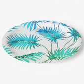 Teller für niedliche aquamarine Blume (Schrägansicht)