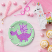 Teller für niedliche rosa Drachenpapier (Party)