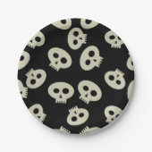 Teller für niedliches Schädelmuster (Vorderseite)