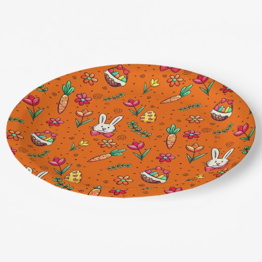 Teller für Orange Oaster Musterpapiere (Schrägansicht)