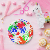 Teller für Papier - Neonfarben - Farbmuster für Sp (Party)