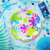 Teller für Papier - Neonfarben - Farbmuster für Sp (Party)