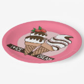 Teller für Papiercreme mit benutzerdefinierter Far (Schrägansicht)