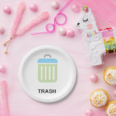 Teller für Papierkorb mit Mülleimer (Party)