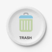 Teller für Papierkorb mit Mülleimer (Vorderseite)