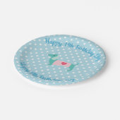 Teller für Party mit blauer Dackel (Schrägansicht)