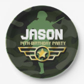 Teller für Party-Party im militärischen Stil (Vorderseite)