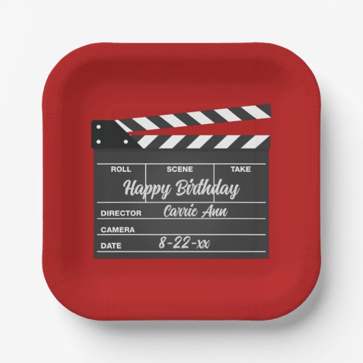 Teller für personalisierte Movie Clapboard (Vorderseite)