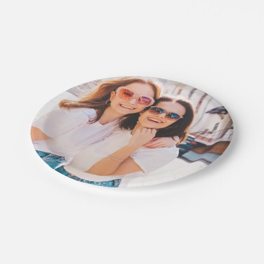 Teller für personalisiertes Foto (Schrägansicht)