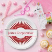 Teller für personalisiertes rotes Design (Party)