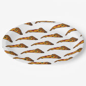 Teller für Pizza-Party aus Papier (Schrägansicht)