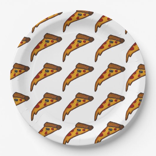 Teller für Pizza-Party aus Papier (Vorderseite)