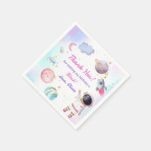 Teller für Raumflugplaneten Serviette (Ecke)