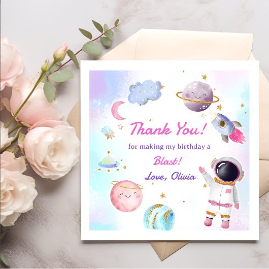 Teller für Raumflugplaneten Serviette