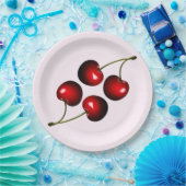 Teller für Red Cherries Paper - Anpassbar (Party)