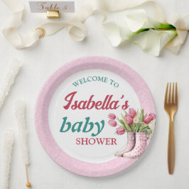 Teller für Regenstiefel und Tulips