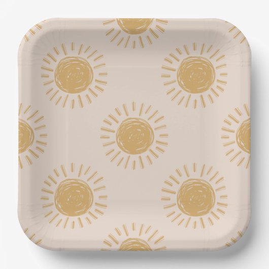 Teller für rosa und goldene Sun-Papiere (Vorderseite)