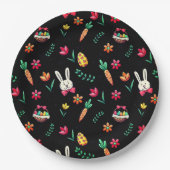 Teller für schwarzes Ostermuster (Vorderseite)