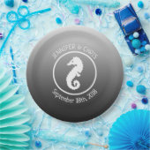 Teller für Schwarzweiß-Seepferd (Party)