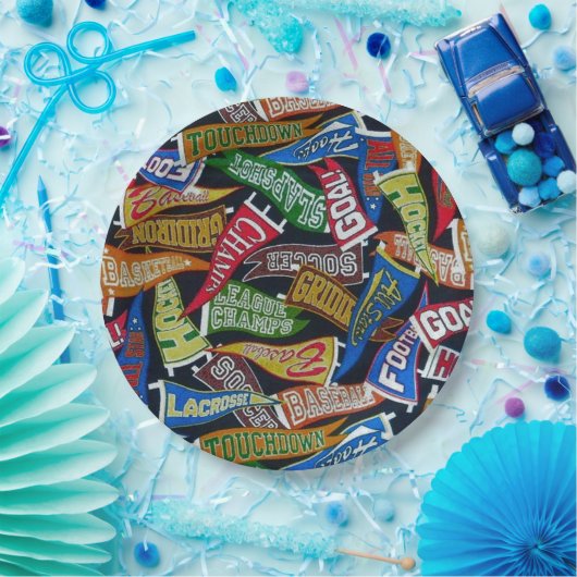 Teller für Sportfächer (Party)