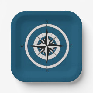 Teller für Vintage Compass-Rose