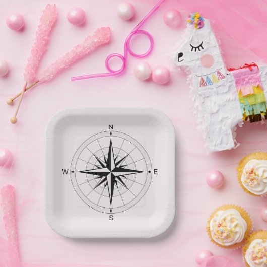 Teller für Vintage Compass-Rose (Party)