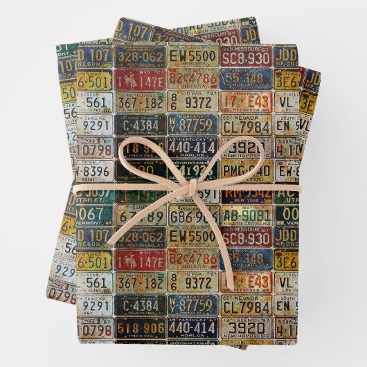 Teller für Vintage Lizenzen Geschenkpapier Set (Beispiel)
