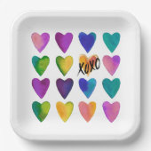 Teller für Wasserfarben und XOXO-Papier (Vorderseite)