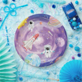 Teller für Wasserfarbenpapiere im Weltraum (Party)