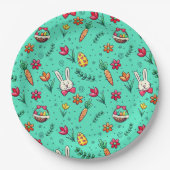 Teller für weiches Cyan-Oaster-Muster (Vorderseite)