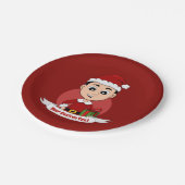 Teller für Weihnachtsjunge Cartoon (Schrägansicht)