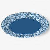 Teller für weißes und blaues Muster (Schrägansicht)