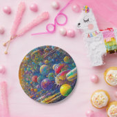 Teller für Weltraumbahnpapiere (Party)