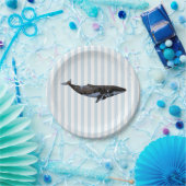 Teller für Whale-Nautical-Stripe-Papiere (Party)