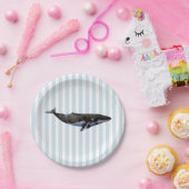 Teller für Whale-Nautical-Stripe-Papiere (Party)