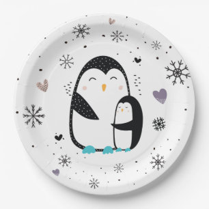 Teller für Winterpinguine