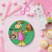 Teller, Giraffe, Blumenschokolade Miss Sie Pappteller (Party)