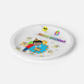 Teller, glücklich zum Geburtstag afrikanische Pilz Pappteller (Schrägansicht)