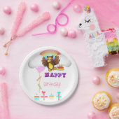 Teller, glücklich zum Geburtstag, Eule-Regenbogen Pappteller (Party)