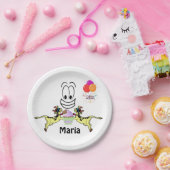 Teller, glücklich zum Geburtstag, Kuhkuchen Pappteller (Party)