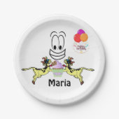 Teller, glücklich zum Geburtstag, Kuhkuchen Pappteller (Vorderseite)