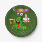 Teller, glücklich zum Geburtstag Monster Pappteller (Vorderseite)