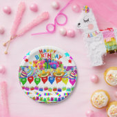 Teller, glücklich zum Geburtstag Pappteller (Party)