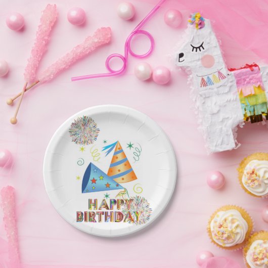 Teller, glücklich zum Geburtstag Pappteller (Party)