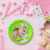 Teller, glücklich zum Geburtstag, rosa Mauereis Pappteller (Party)