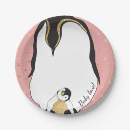 Teller "Gold Baby & Mommy Pinguins Pink"
