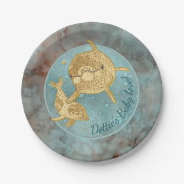 Teller "Gold Dolphin Baby & Mommy"